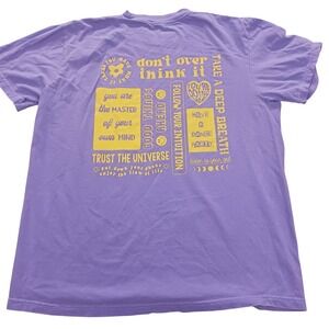 WKNDCHASERS T-Shirt Don't Overthink It Smiley Face Purple L Mens Streetwear